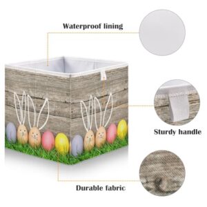 Easter Bunny Egg Storage Basket Storage Bin Square Collapsible tag1 tag2 Organizer for tag3