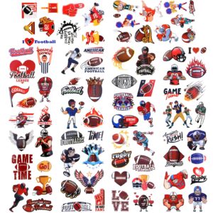 howaf 100+pcs american football temporary tattoos, super bowl fake tattoos for kids adults, rugby face tattoos stickers for sports football fans favors, waterproof body tattoos for football event party supplies