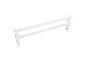 cc kits wooden safety bed side guard rail for toddler, kids and children’s beds (white)
