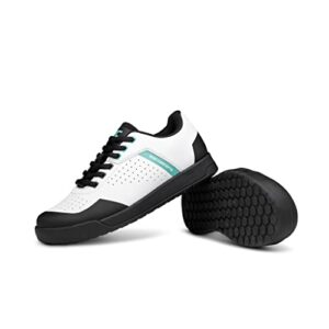 Ride Concepts Women's Hellion Elite Bike Shoe White/Aqua, 6 M US