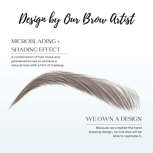 Bliss and Beyond USA | Microblading & Shading Tattoo | A combination of hair stoke and powdered brows | Non-toxic | Vegan friendly (Dramatic Hollywood, Brown)