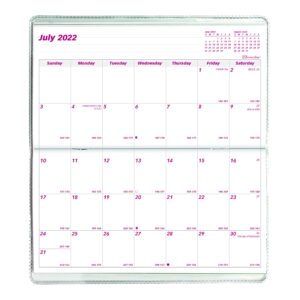 Brownline Essential Monthly Pocket Planner, 18 Months, July 2022 to December 2023, Stitched Binding, 6.5" x 3.5", Dog Design (CA412.02-23)