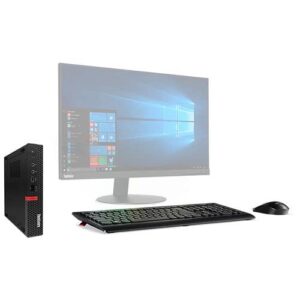 Lenovo ThinkCentre M720q Tiny Desktop Intel i5-8500T up to 3.50GHz 16GB DDR4 256GB NVMe SSD Built-in AX210 Wi-Fi 6E BT Dual Monitor Support Wireless Keyboard and Mouse Win11 Pro (Renewed)