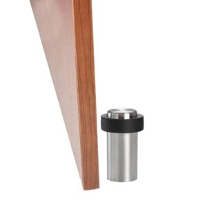 Door Stopper Cylindrical Floor Door Stop Stainless Steel Door Stoppers with Rubber Heavy Duty Tall Doorstop 3.1"