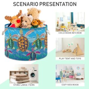 Little Sea Turtles Kids Toy Storage Basket Storage Bin Box Organizer Basket for Laundry Hamper, Kid's Room, Baby & Dog Toy