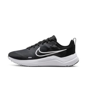 nike downshifter 12, women's road running shoes, black/white-smoke grey, 8.5 m us