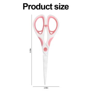 Multipurpose Stainless Steel Scissors 6.7" Pink Sharp Shears Comfort-Grip Scissors for Fabric Craft Office Supplies (Pink)