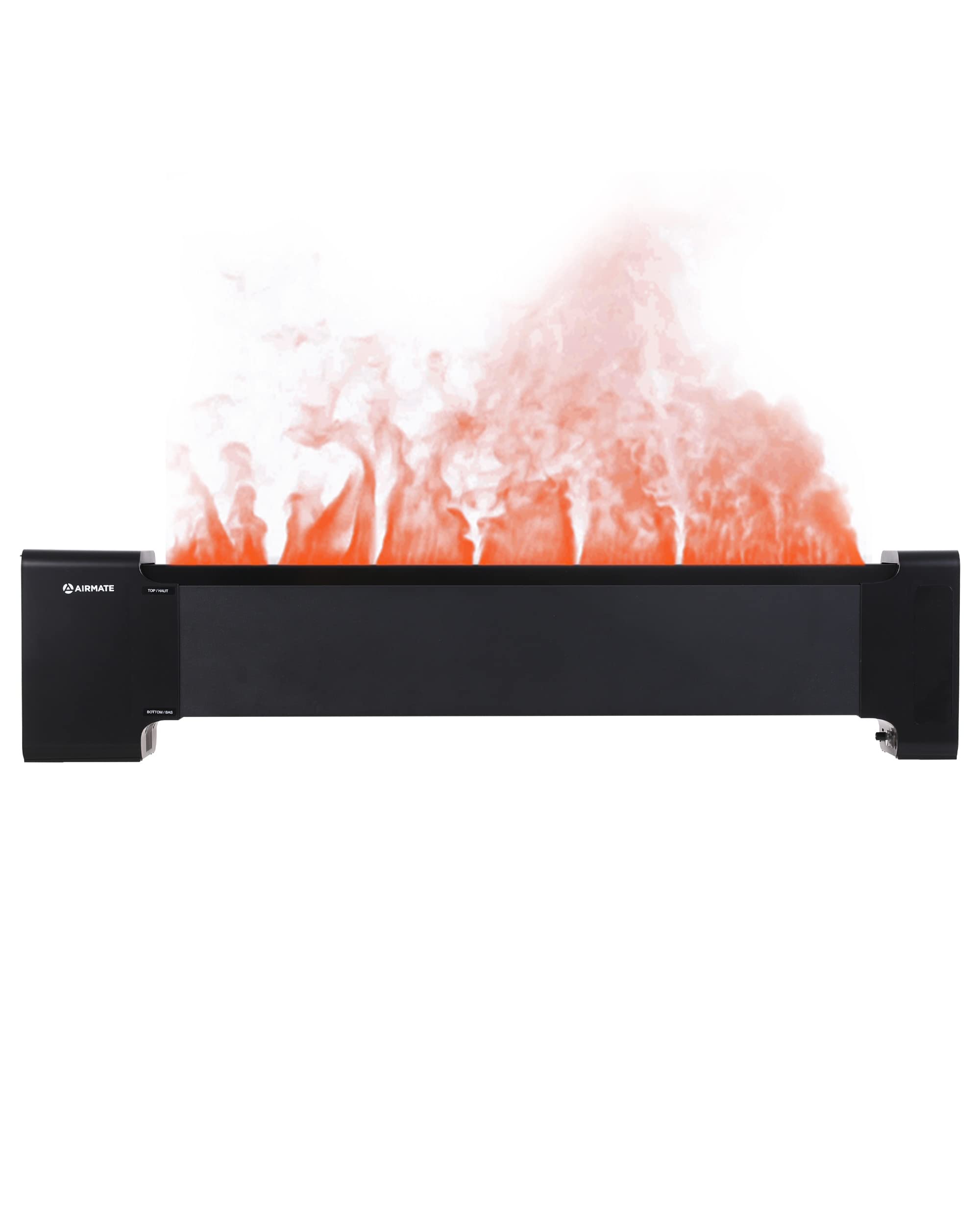 AIRMATE Electric Fireplace Heater 45"& Humidifier 2in1 with Remote, Silent 35dB Linear Fireplace Realistic Flame, Thin Indoor Fireplace Electric for the Living Room, 1200w LED Touch Control, 24H Timer