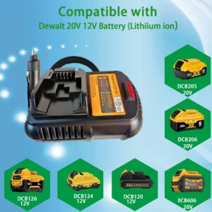 DCB119 Car Charger Replace Dewalt 20v 12V Battery Charger DCB119 to Charge DCB201 DCB202 DCB203 DCB205 DCB206 DCB606 DCB609...