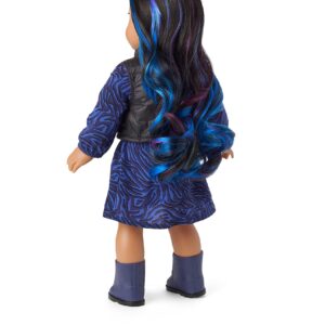 American Girl Truly Me 18-inch Doll #92 with Brown Eyes, Black-Brown Hair with Highlights and Tan Skin in Dress, For Ages 6+
