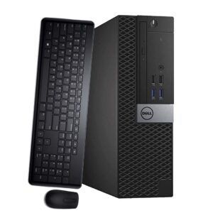 dell optiplex 3040 sff desktop computer intel quad core i7-6700 3.4ghz up to 4.0ghz 16gb ram 256gb ssd built-in wifi & bluetooth hdmi dual monitor support wireless keyboard & mouse win10 pro (renewed)