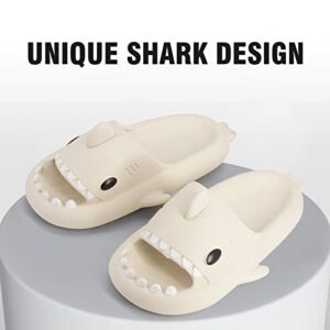 SAGUARO Cute Cartoon Shark Slippers Womens Quick Drying Non-Slip Slides Mens Bathroom Slippers Gym Slidess Soft Sole Open Toe House Slippers