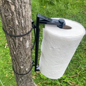 YYST Hanging Paper Towel Holder Portable Paper Towel Holder for RV, Camping,Tent, Grill, Garage, Car Backseat, Fence, Patio Umbrella, Beach Umbrella, etc with 2 Hooks (1)
