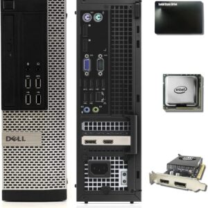 Dell Video Editing CAD OptiPlex 7020 Desktop Computer PC, Intel Core i7-4570 3.2 GHz Processor, 16GB RAM, 480GB SSD (Fast Boot) + 2TB HDD, Graphics RX-550 4GB DDR5, WiFi, Windows 10 Pro (Renewed)