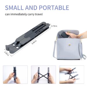 KingAcc Adjustable Portable Aluminum Laptop Holder, Foldable Computer Stand, Computer Riser Compatible with 10 to 15.6” Notebook Computers for Air, Pro, Dell, HP