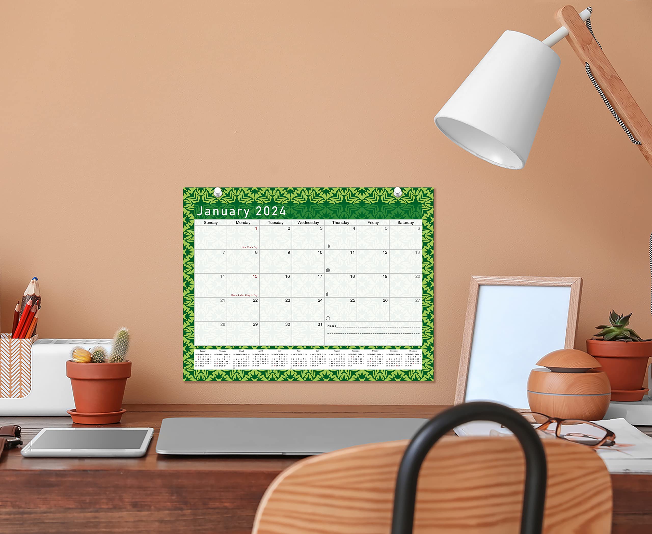 2023-2024 Calendar 16 Months Student Calendar/Planner for 3-Ring Binder, Desk, or Wall -v016