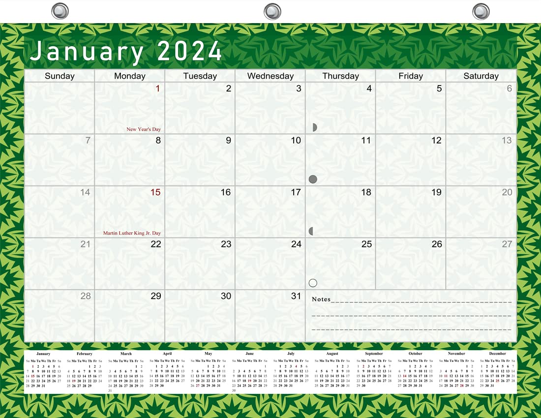 2023-2024 Calendar 16 Months Student Calendar/Planner for 3-Ring Binder, Desk, or Wall -v016