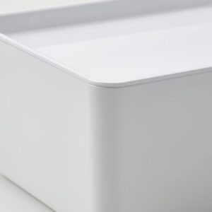 I-K-E-A KUGGIS Home Decor Small Durable & Stackable Storage Box, Container with Lid White 5x7x3 ¼ inches