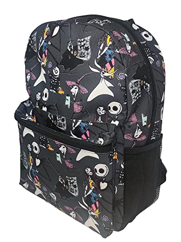 Disney Nightmare Before Christmas 16" Backpack Jack Skellington All Over Print