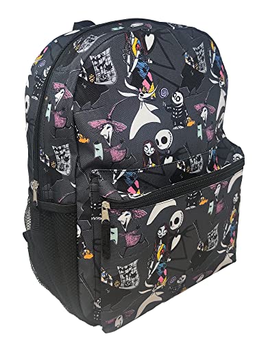 Disney Nightmare Before Christmas 16" Backpack Jack Skellington All Over Print