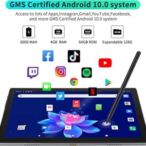 Android 10.0 Tablet PC, 10.1" Octa-Core Tablet 4G LTE with Dual Micro SIM, RAM 4G / ROM 64G, 1280x800Tablet with Keyboard and Stylus Pen,GPS, OTG, G-Sensor, Light Sensor, TF Card, BT 5.0, WiFi.