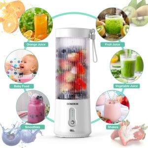 Portable Blender, Personal Size Blender for Smoothies and Shakes,USB Rechargeable Mini Blender Fresh Juicer Cup with Stronger Motor Household Fruit Mixer for Kitchen,Home,Travel