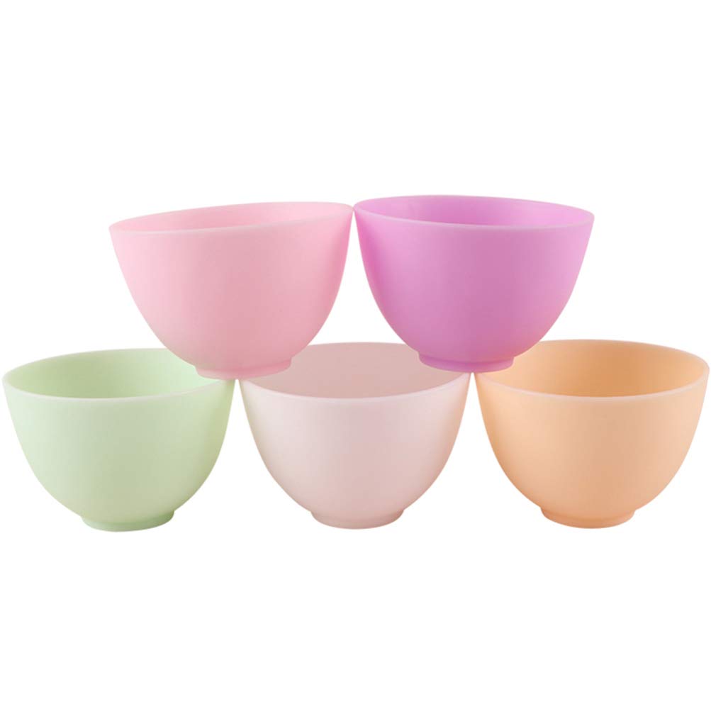 Luxshiny Glass Bowls Diy Tools Silicone Bowl, Mixing Bowl Sauce Bowl Prep Measuring Bowl Pinch Bowls Condiment Bowls for Home Use (S, Green) Silicone Mixing Bowl 14mm Bowl