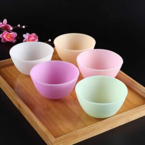 Luxshiny Glass Bowls Diy Tools Silicone Bowl, Mixing Bowl Sauce Bowl Prep Measuring Bowl Pinch Bowls Condiment Bowls for Home Use (S, Green) Silicone Mixing Bowl 14mm Bowl