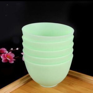 Luxshiny Glass Bowls Diy Tools Silicone Bowl, Mixing Bowl Sauce Bowl Prep Measuring Bowl Pinch Bowls Condiment Bowls for Home Use (S, Green) Silicone Mixing Bowl 14mm Bowl