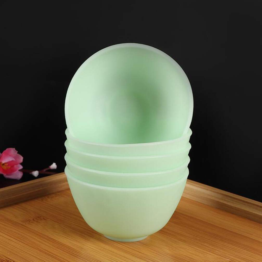 Luxshiny Glass Bowls Diy Tools Silicone Bowl, Mixing Bowl Sauce Bowl Prep Measuring Bowl Pinch Bowls Condiment Bowls for Home Use (S, Green) Silicone Mixing Bowl 14mm Bowl