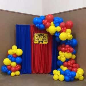 16feet balloons arch garland kit 100pcs red blue yellow balloon kit for carnival theme birthday party baby shower decorations