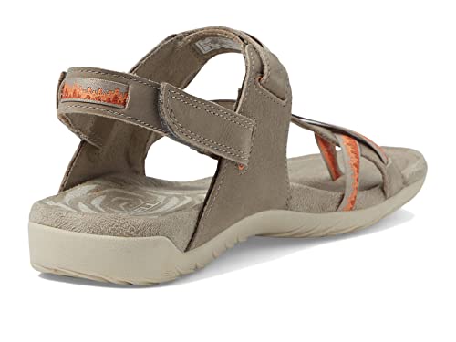 Merrell Terran 3 Cush Convert Post Women Sandals, Nubuck Leather Upper and Adjustable Hook-Loop Closure Moon/Clay 11 M