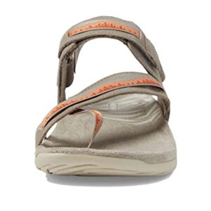 Merrell Terran 3 Cush Convert Post Women Sandals, Nubuck Leather Upper and Adjustable Hook-Loop Closure Moon/Clay 11 M