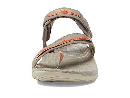 Merrell Terran 3 Cush Convert Post Women Sandals, Nubuck Leather Upper and Adjustable Hook-Loop Closure Moon/Clay 11 M