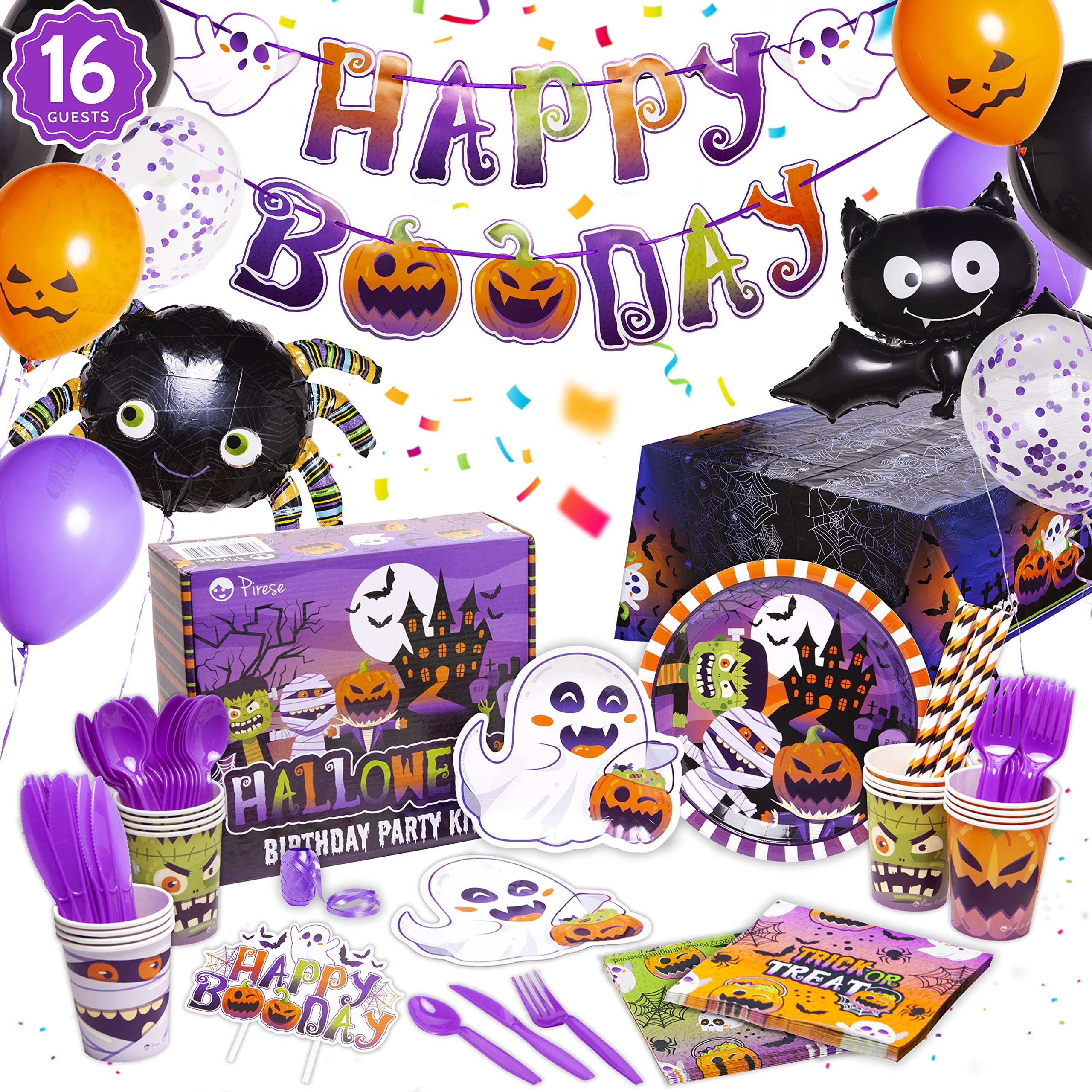 Pirese Halloween Party Decorations, Halloween Birthday Party Decorations, Halloween Party Supplies | Halloween Banner | Halloween Party Decor | Happy Boo Day Party Supplies | Halloween Party Kit