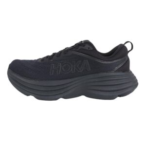 hoka women's bondi 8 sneaker, black/black, 7.5