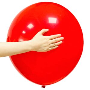 red balloons 18 inch 12 pack large latex party balloons round helium balloon for christmas wedding birthday valentine's day engagement anniversary festival party decorations (red balloons 18 inch)