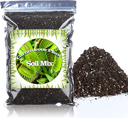 Carnivorous Plant Soil Mix, 1 QT Small Size Bag for Repotting, All Natural Ingredients Great for Venus, Sundews, and Pitcher Plants