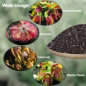 Carnivorous Plant Soil Mix, 1 QT Small Size Bag for Repotting, All Natural Ingredients Great for Venus, Sundews, and Pitcher Plants