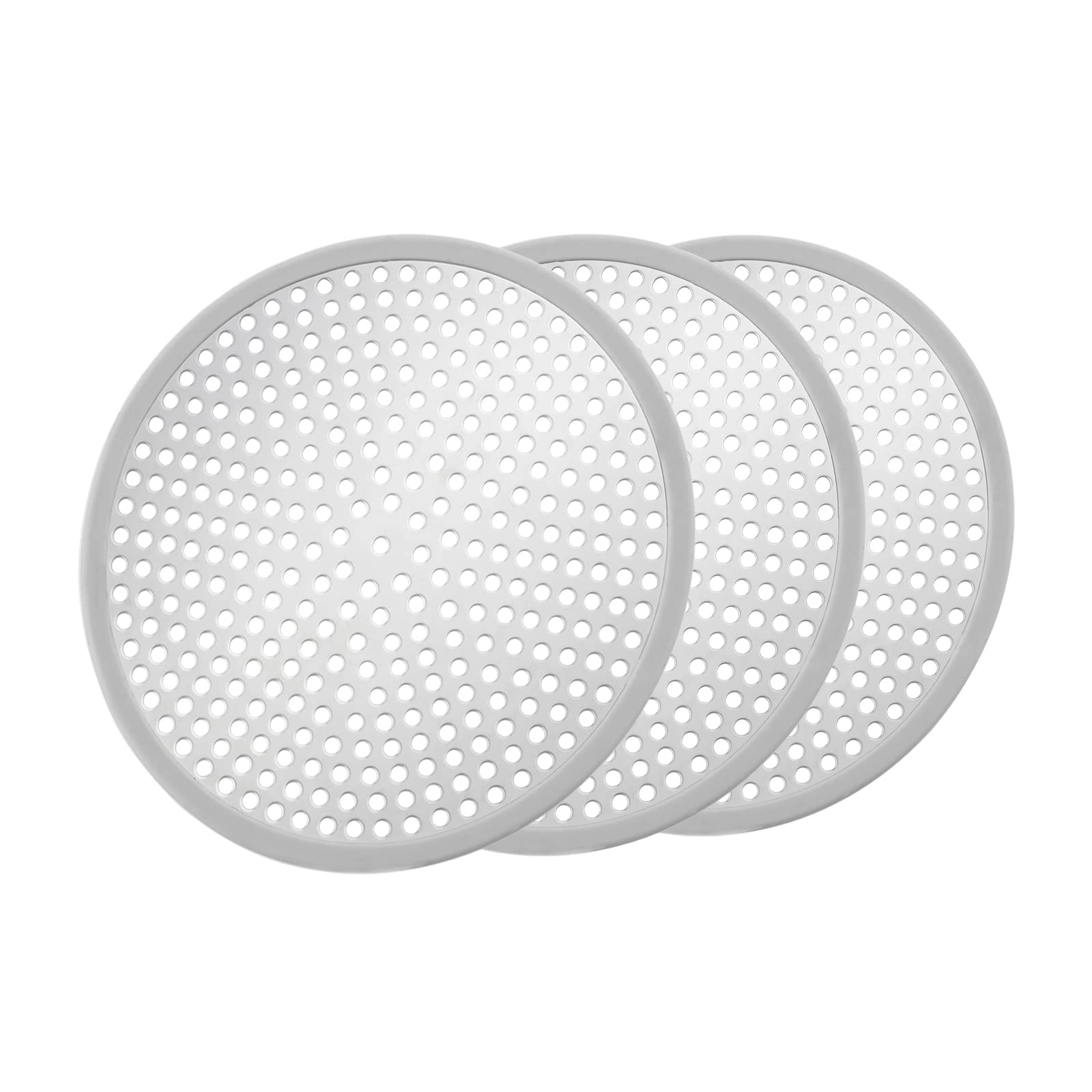 WINDALY 3 Pack of Shower Drain Hair Catcher/Cover/Strainer, Stall Drain Protector/Cover, Stainless Steel (3 Pack)