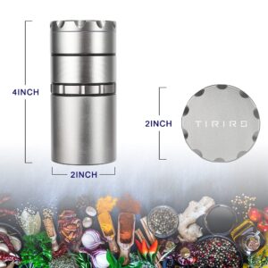 TIRIRS 2" Aluminium Grinder with Large Capacity Storage Container, Best Gift. (2)