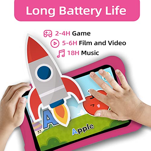 HAOVM Tablet for Kids, 8 inch Toddler Kid Tablet Android 11 Go, 1GB RAM 32GB ROM, Quad Core, Parental Control, Kids Software Pre-Installed,with Proof Case, WiFi, Bluetooth, Learning, Gaming