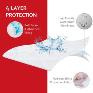 Pack N Play Mattress Pad (6 Sizes), Fit for Graco Pack 'n Play Travel Dome LX Playard, Pack and Play Mattress Sheets Cover Protector Waterproof Soft Quilted, Pack and Play Mattress Sheets Fitted