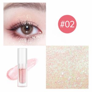 YMH BEAUTE Liquid Glitter Eyeshadow Loose Glitter Glue for Eye Crystals Makeup (02 03)