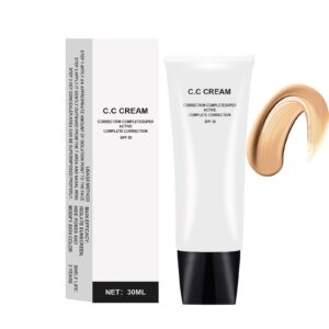 bsmax skin tone adjusting cc cream spf 50,cosmetics cc cream, colour correcting self adjusting for mature skin,all-in-one face sunscreen and foundation,skin concealer,natural color-1.01 oz (1pcs)