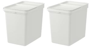 i-k-e-a 2x hÅllbar bin with lid, light gray 6 gallons