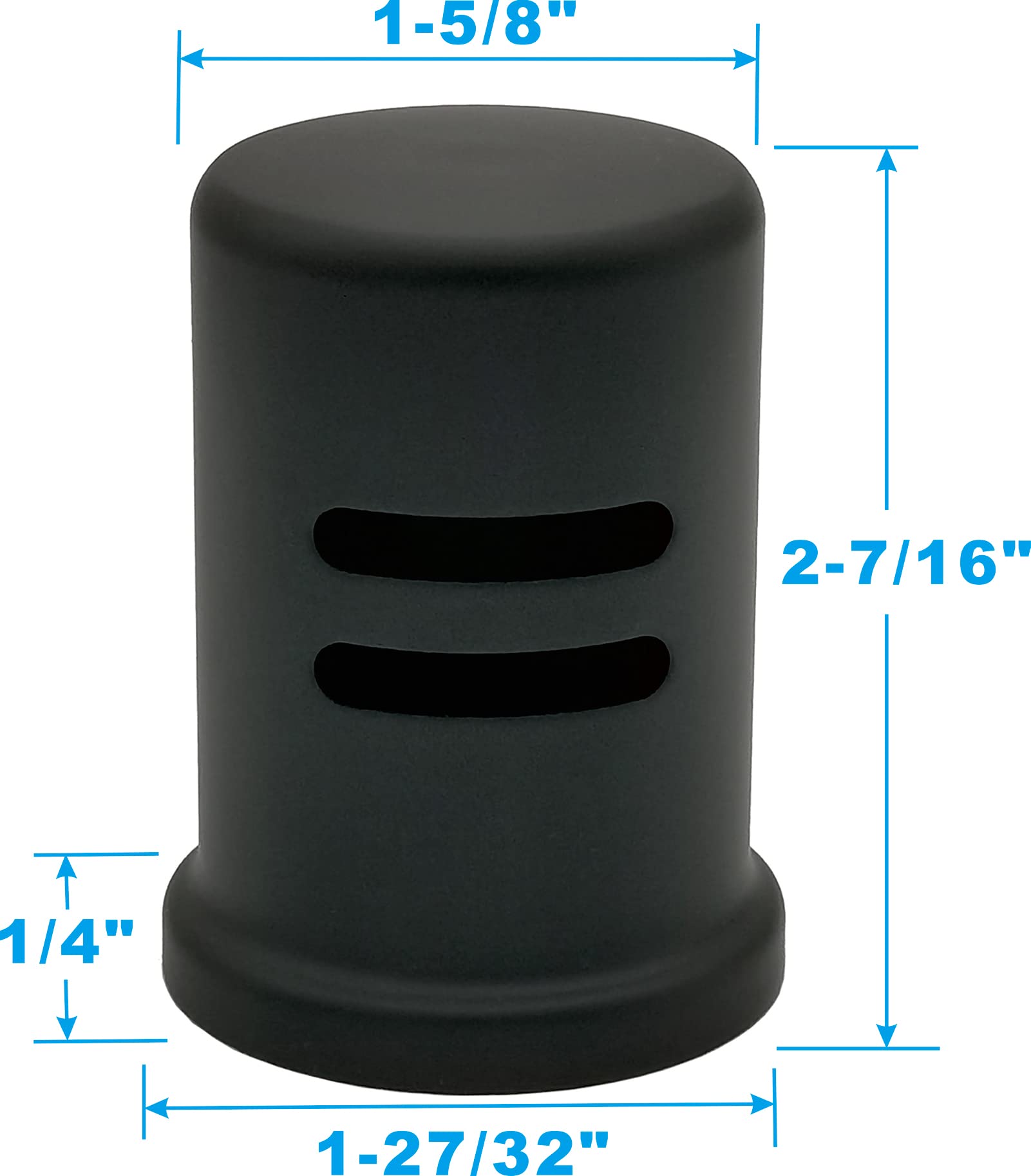 Dishwasher Air Gap Cover Black only, Skirted, Replacement Black air gap dishwasher,Solid Brass,Matte Black Finish