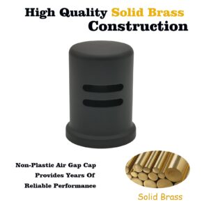 Dishwasher Air Gap Cover Black only, Skirted, Replacement Black air gap dishwasher,Solid Brass,Matte Black Finish