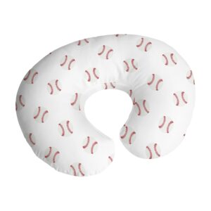 Sweet Jojo Designs Baseball Sports Nursing Pillow Cover Breastfeeding Pillowcase for Newborn Infant Bottle or Breast Feeding (Pillow NOT Included) - Red and White Americana