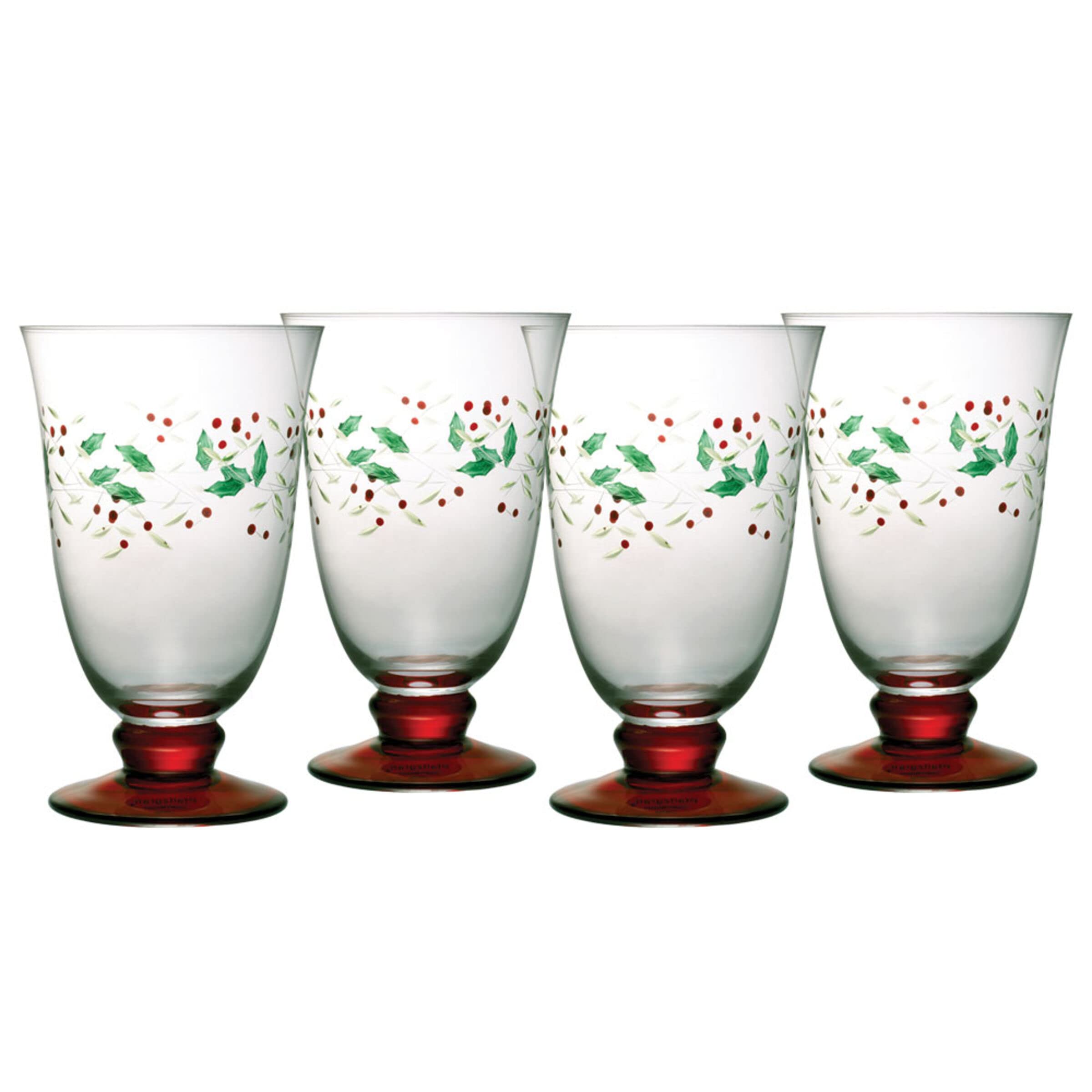 Pflatzgraff Winterberry Wine Goblets, Set Of 4, Clear, 13 fluid ounces